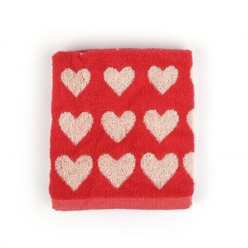 handdoek hearts rood