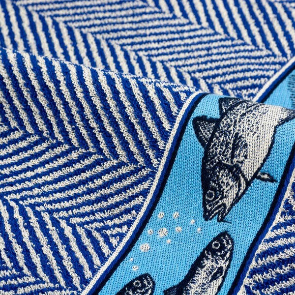 handdoek fish royal blue